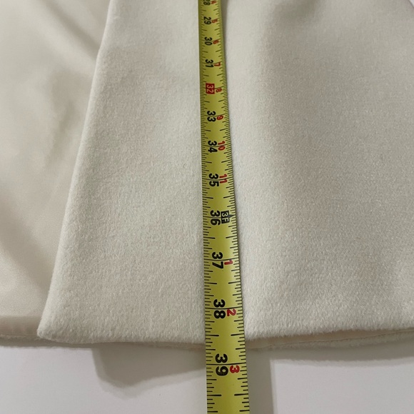 New GIBSON LATIMER Ivory Long Slitted Duster Vest Classic Minimalist Small - Picture 10 of 12